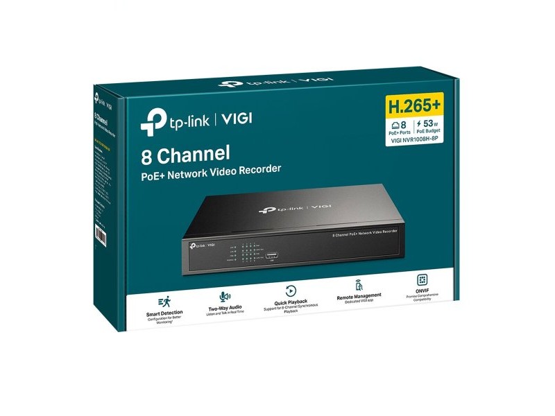 Мрежа за съхранение TP-Link VIGI NVR1008H-8P