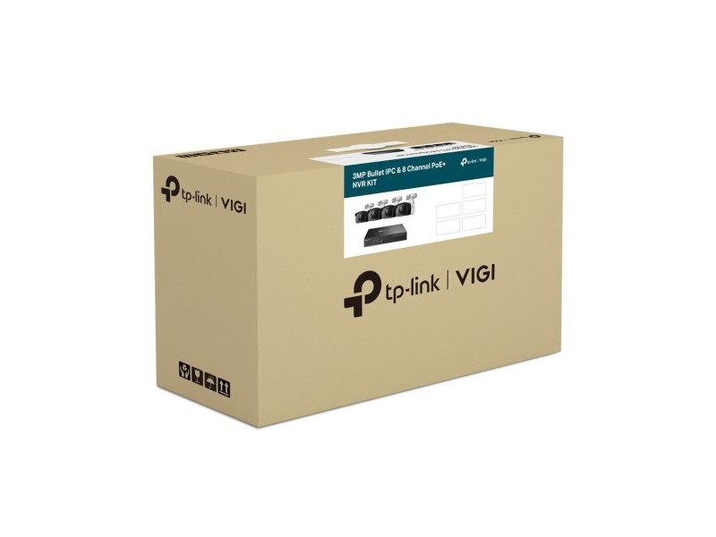 Комплект камери за видеонаблюдение TP-Link VIGI NK8P-B434I