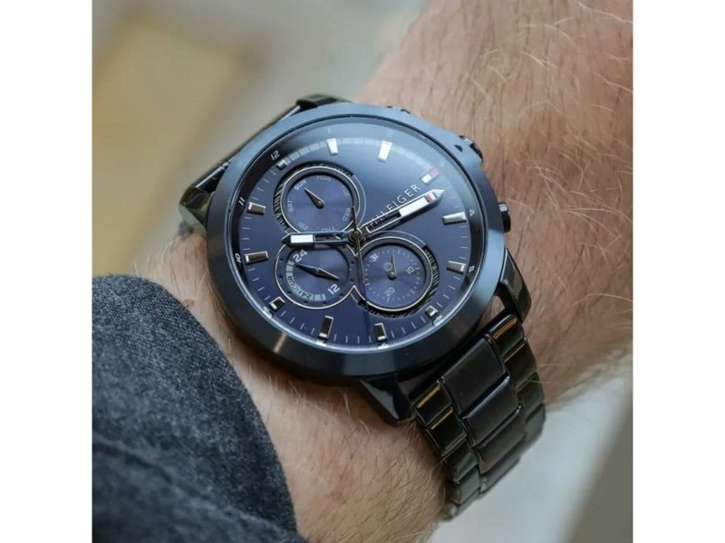 Мъжки часовник Tommy Hilfiger 1792049 Черен (Ø 46 mm)