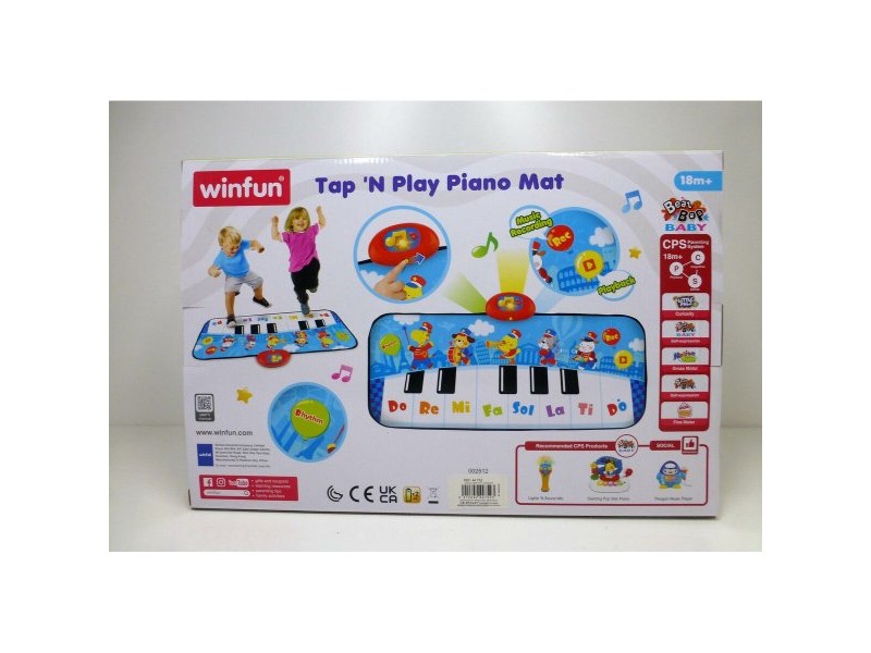 Играчка пиано Winfun 90 x 0,5 x 38 cm Син Животни (6 броя) Играчка пиано Winfun 90 x 0,5 x 38 cm Син Животни (6 броя)