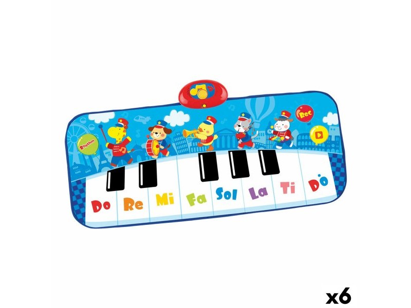 Играчка пиано Winfun 90 x 0,5 x 38 cm Син Животни (6 броя)