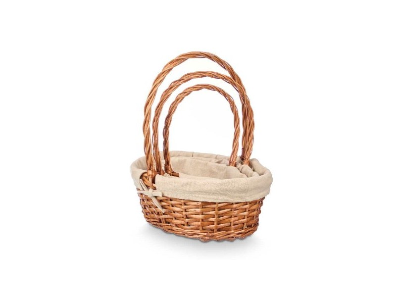 Комплект кошове Kipit полиестер плетена ракита Плат 50 % памук 34 x 39,5 x 30 cm 34 x 40 x 30 cm 3 Части