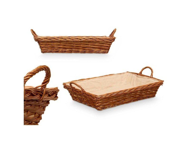 Многофункционална Кошница Kipit полиестер плетена ракита Плат 50 % памук 63 x 16 x 41 cm