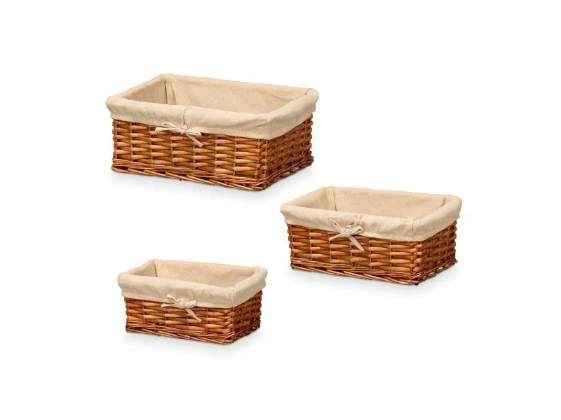 Комплект кошове Kipit полиестер плетена ракита 50 % памук 39 x 16,5 x 29 cm 3 Части