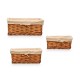 Комплект кошове Kipit полиестер плетена ракита 50 % памук 39 x 16,5 x 29 cm 3 Части