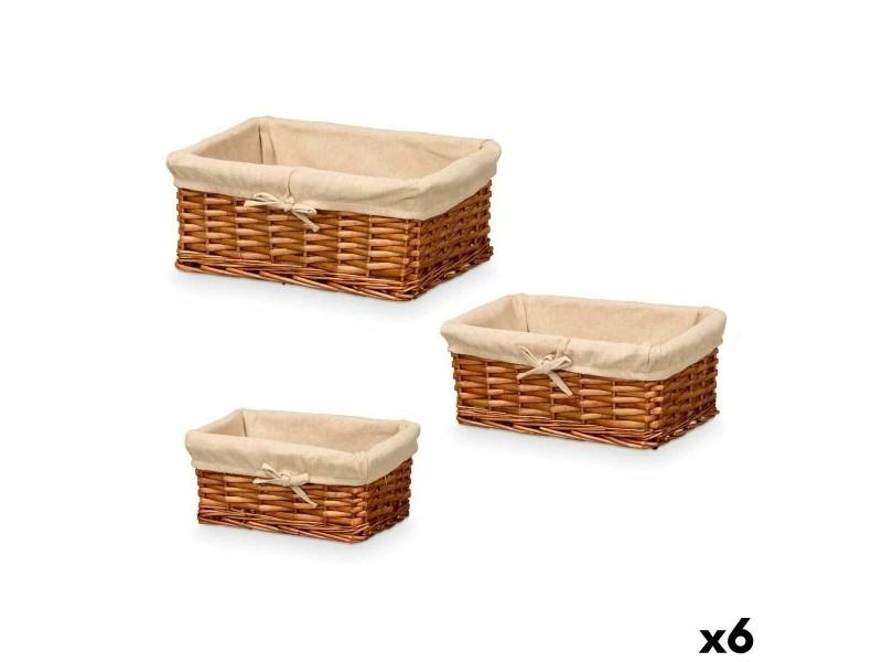 Комплект кошове Kipit полиестер плетена ракита 50 % памук 39 x 16,5 x 29 cm 3 Части