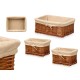 Комплект кошове Kipit полиестер плетена ракита Плат 50 % памук 39 x 16 x 30 cm 3 Части