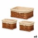 Комплект кошове Kipit полиестер плетена ракита Плат 50 % памук 39 x 16 x 30 cm 3 Части