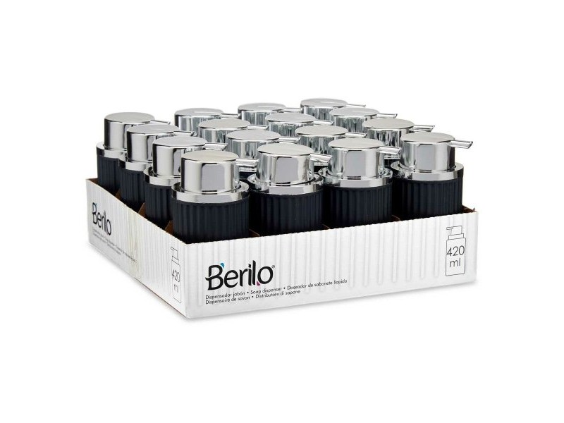 Дозатор за Сапун Berilo Антрацит Пластмаса 420 ml 7 x 14,5 x 8,5 cm (16 броя)