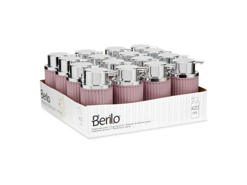 Дозатор за Сапун Berilo Розов Пластмаса 420 ml 7 x 14,5 x 8,5 cm (16 броя)