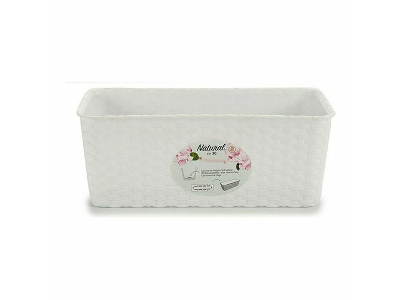 Саксия Stefanplast Бял Пластмаса 13 x 11 x 28,5 cm 29 x 11 x 12,5 cm (12 броя)