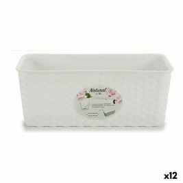Саксия Stefanplast Бял Пластмаса 13 x 11 x 28,5 cm 29 x 11 x 12,5 cm (12 броя)