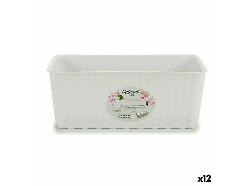 Саксия Stefanplast Бял Пластмаса 13 x 11 x 28,5 cm 29 x 11 x 12,5 cm (12 броя)