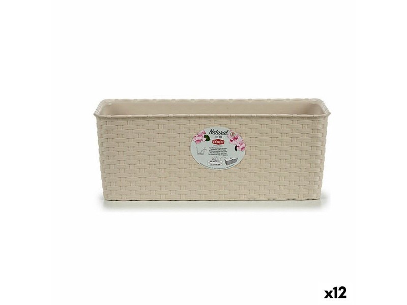 Саксия Stefanplast Бежов Пластмаса 15,5 x 13,5 x 38,5 cm (12 броя)