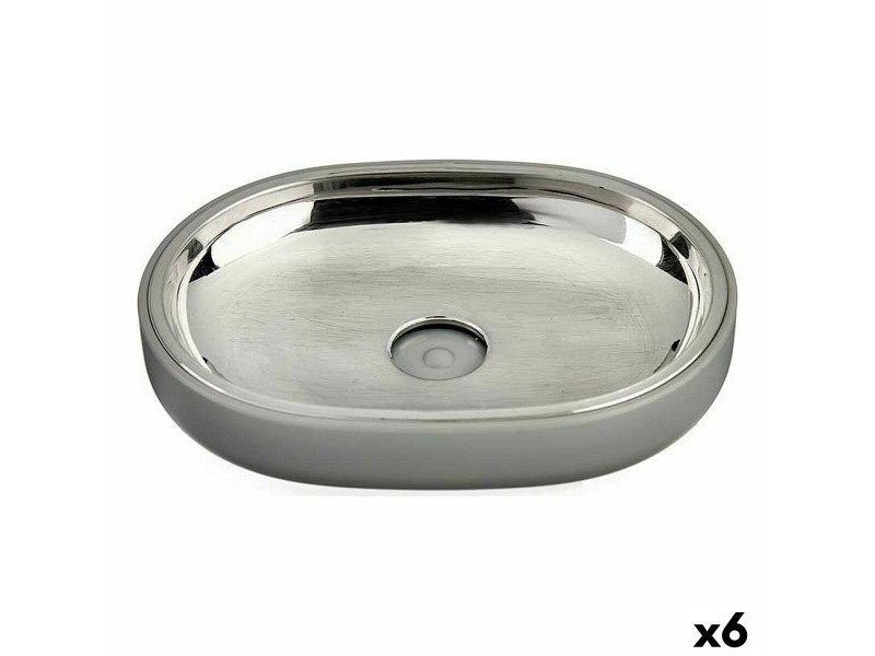 Cапунерка Berilo Сив Сребрист Неръждаема стомана Пластмаса 9,5 x 2,5 x 13 cm 13 x 2,5 x 9,5 cm (6 броя)