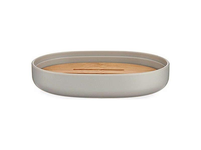 Cапунерка Berilo Кафяв Сив Бамбук полипропилен 9,5 x 2,5 x 13 cm 13 x 2,5 x 9,5 cm (6 броя)