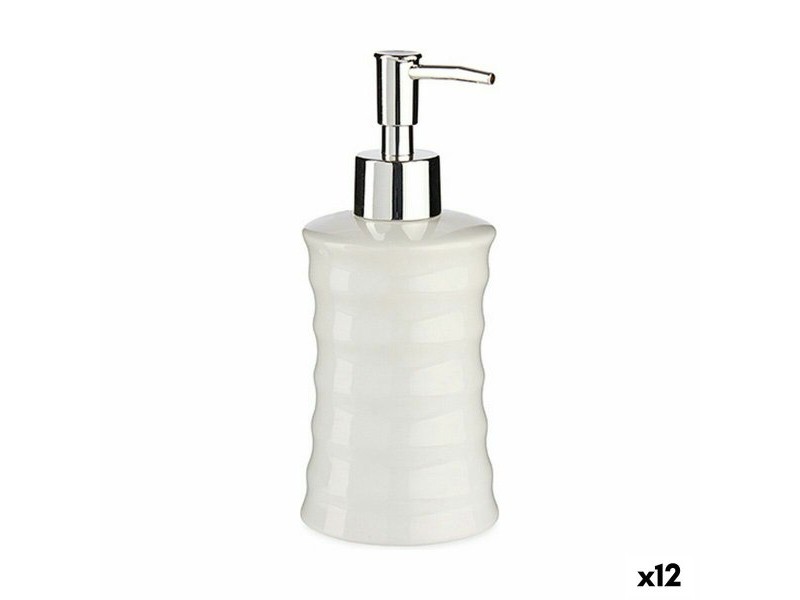 Дозатор за Сапун Berilo Бял Метал Керамика Вълни 260 ml (12 броя)