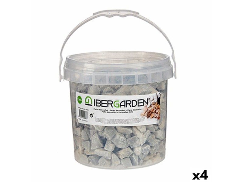Декоративни Камъни Ibergarden Светло сив 3 Kg (4 броя)