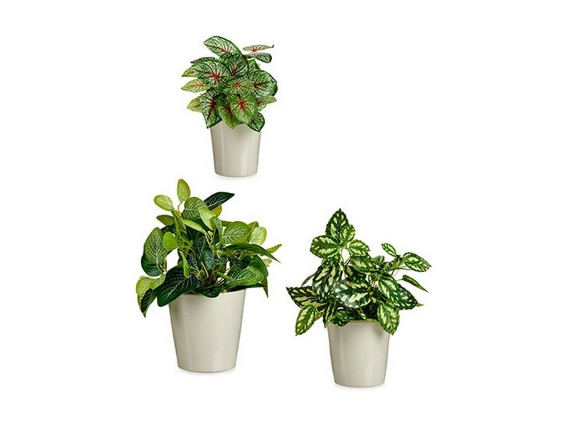 Комплект Саксии за цветя Ibergarden Сив Глина 16,5 x 16 x 16,5 cm (6 броя)