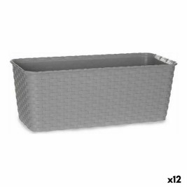 Саксия Stefanplast Сив Пластмаса 13 x 11 x 29 cm (12 броя)