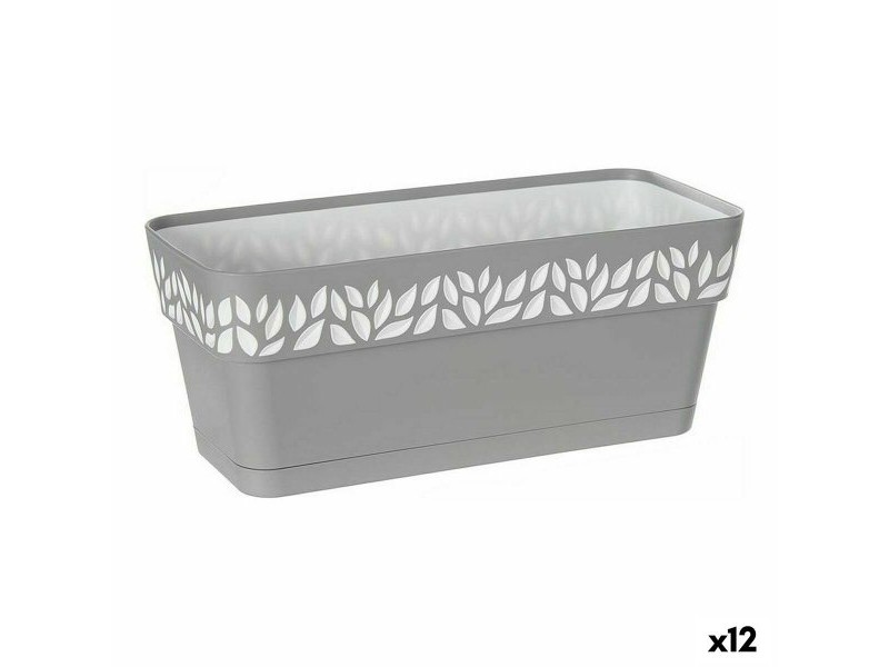 Саксия Stefanplast Cloe Бял Сив Пластмаса 13,3 x 12,3 x 29,3 cm (12 броя)