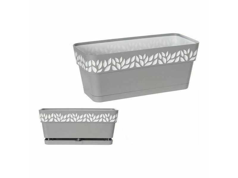 Саксия Stefanplast Cloe Бял Сив Пластмаса 13,3 x 12,3 x 29,3 cm (12 броя)