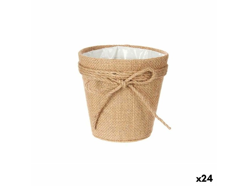 Саксия Ibergarden Кафяв Плат Въже Пластмаса Ласо 14 x 12,5 x 14 cm 12,5 x 12 x 12,5 cm 14 x 13 x 15 cm (24 броя)