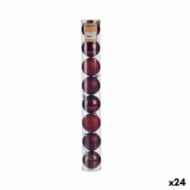 Комплект Коледни Топки Krist+ Лилав Пластмаса Ø 7 cm (24 броя)