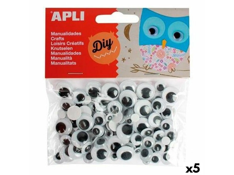 Комплект стикери Apli очи Черен 5 броя