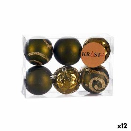Комплект Коледни Топки Krist+ Зелен Пластмаса Ø 6 cm (12 броя)