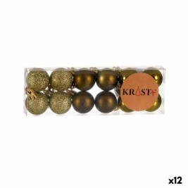 Комплект Коледни Топки Krist+ Зелен Пластмаса (12 броя)