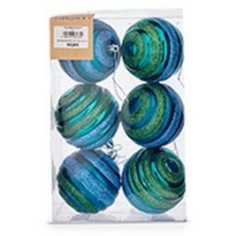 Комплект Коледни Топки Krist+ Син Зелен PVC Ø 8 cm (12 броя)