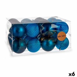 Комплект Коледни Топки Krist+ Син Пластмаса Ø 8 cm (6 броя)