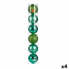 Комплект Коледни Топки Krist+ Зелен Пластмаса 6 Части (4 броя)