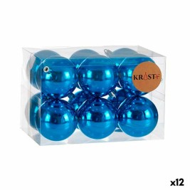 Комплект Коледни Топки Krist+ Син Пластмаса Ø 7 cm (12 броя)