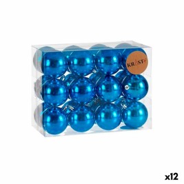 Комплект Коледни Топки Krist+ Син Пластмаса (12 броя)