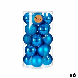 Комплект Коледни Топки Krist+ Син Пластмаса (6 броя)