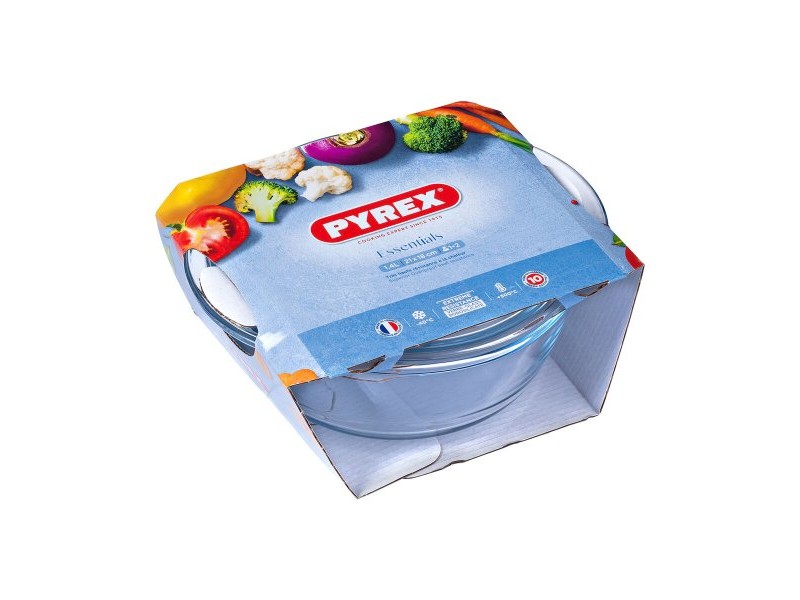 Касерола с Капак Pyrex Essentials Прозрачен 1,4 L (3 броя)