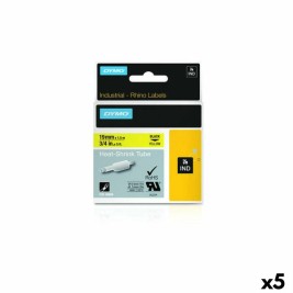 Ламинирана лента за етикетиране Dymo 19 mm x 1,5 m Черен Жълт (5 броя)