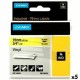Ламинирана лента за етикетиране Rhino Dymo ID1-19 19 x 3,5 mm Черен Жълт Самозалепващи (5 броя)