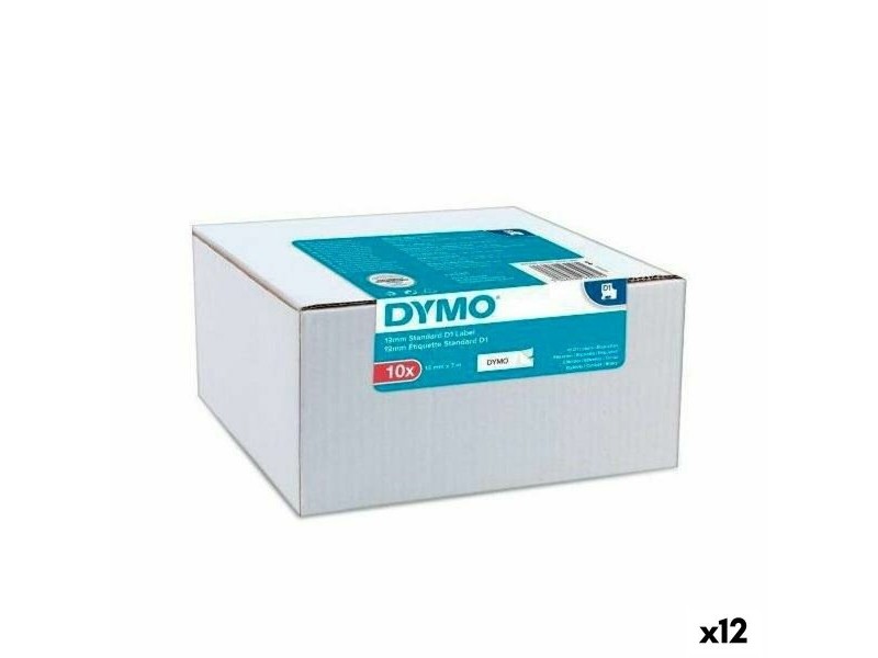 Ламинирана лента за етикетиране Dymo Бял Черен Самозалепващи 10 Части (12 броя)