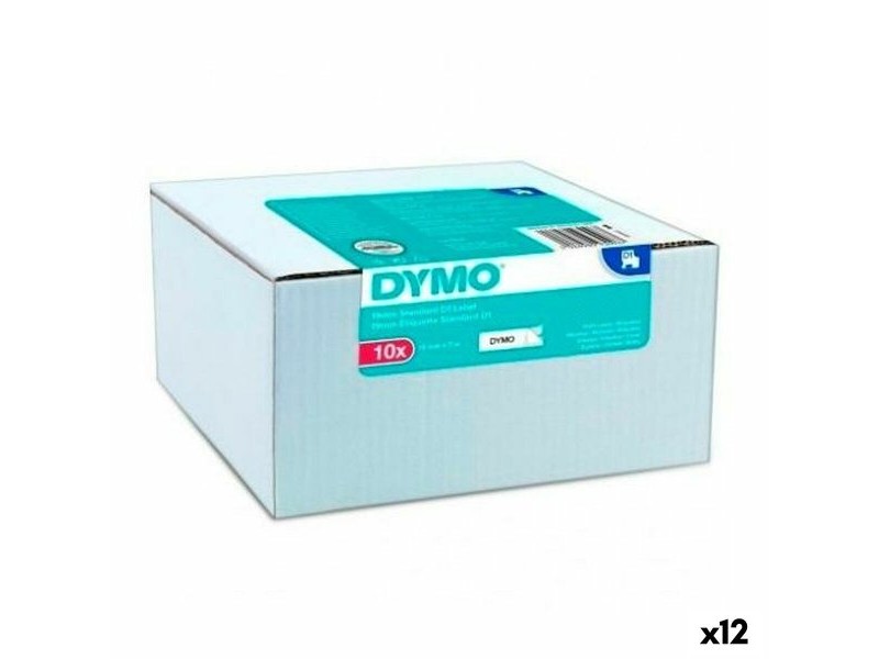 Ламинирана лента за етикетиране Dymo Бял Черен Самозалепващи 10 Части (12 броя)