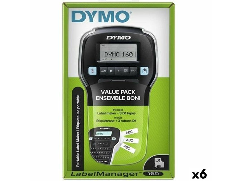 Електрически уред за етикети Dymo LM160 Черен 1,2 mm 6 броя