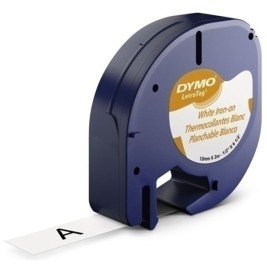 Ламинирана лента за етикетиране Dymo 18769 12 mm x 2 m Черен Бял Текстил (10 броя)