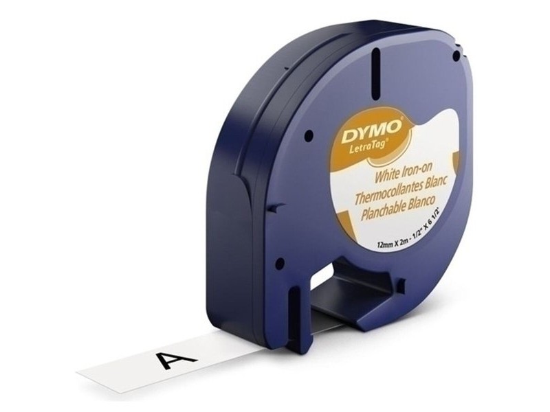 Ламинирана лента за етикетиране Dymo 18769 12 mm x 2 m Черен Бял Текстил (10 броя)
