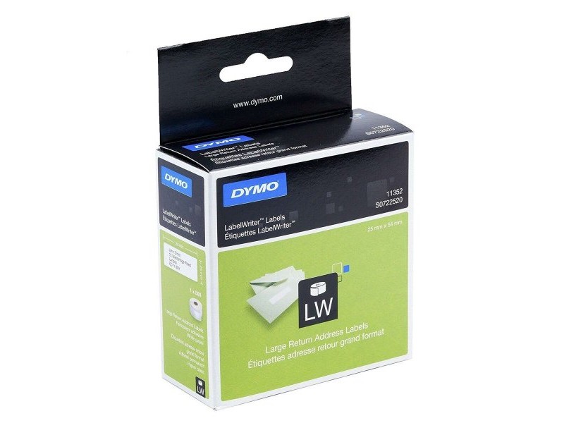 Етикети за принтер Dymo 500 Части 25 x 54 mm Бял Черен (6 броя)