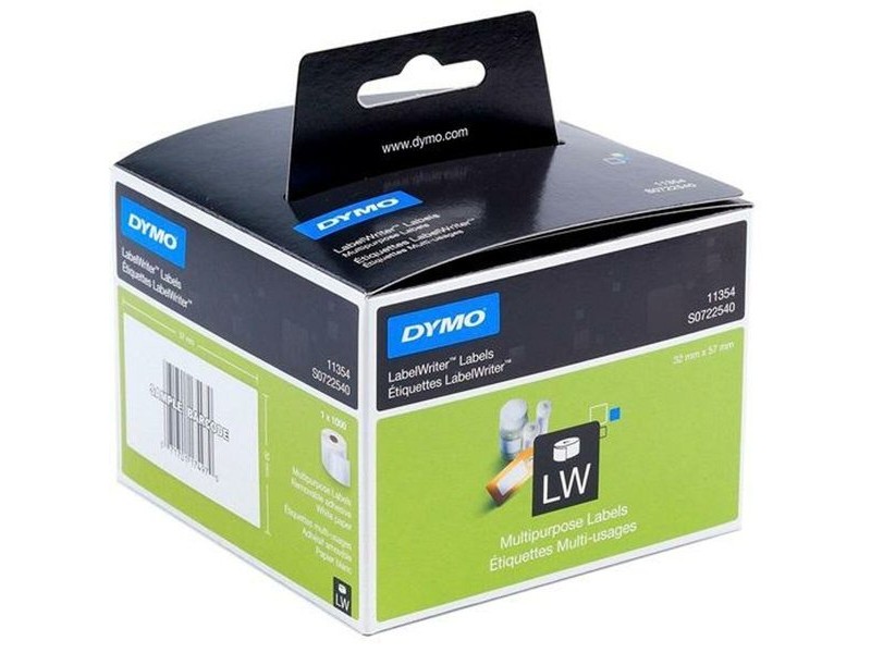 Етикети за принтер Dymo Бял Черен 32 x 57 mm 1000 Части (6 броя)