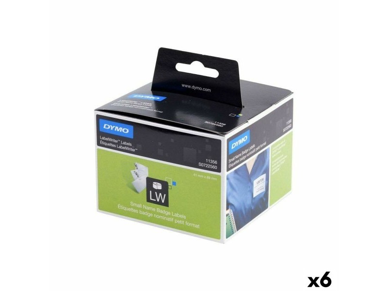 Етикети за принтер Dymo LW11356 89 x 41 mm Бял (6 броя)