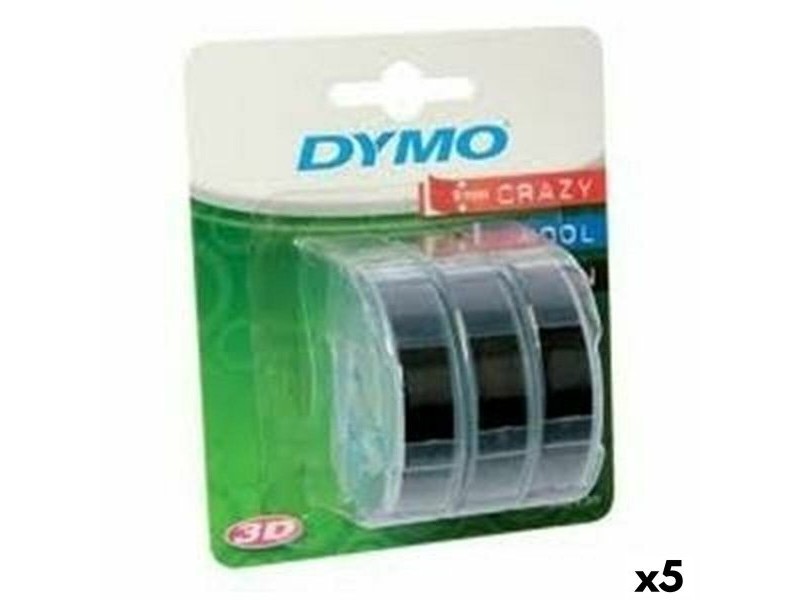 Ламинирана лента за етикетиране Dymo 84773 9 mm x 3 m Черен Бял (5 броя)