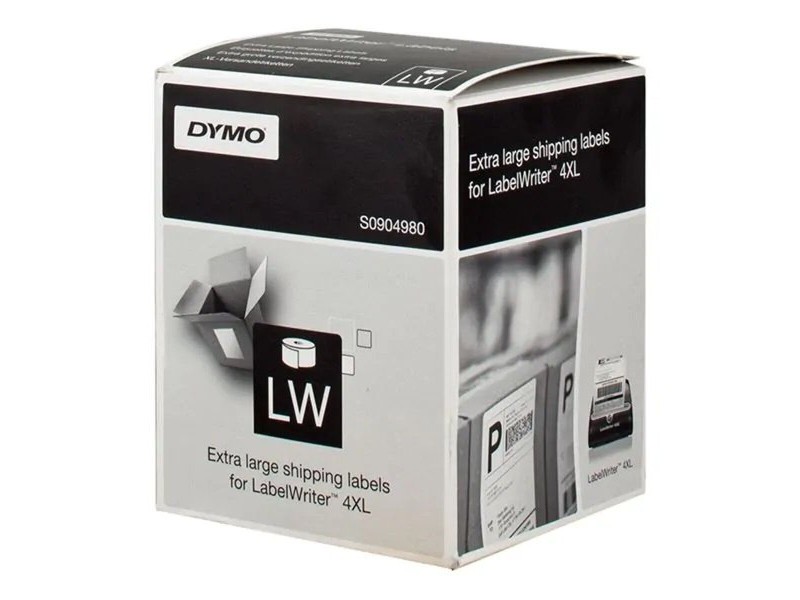 Етикети за принтер Dymo LW 4XL Черен/Бял 104 x 159 mm (12 броя)
